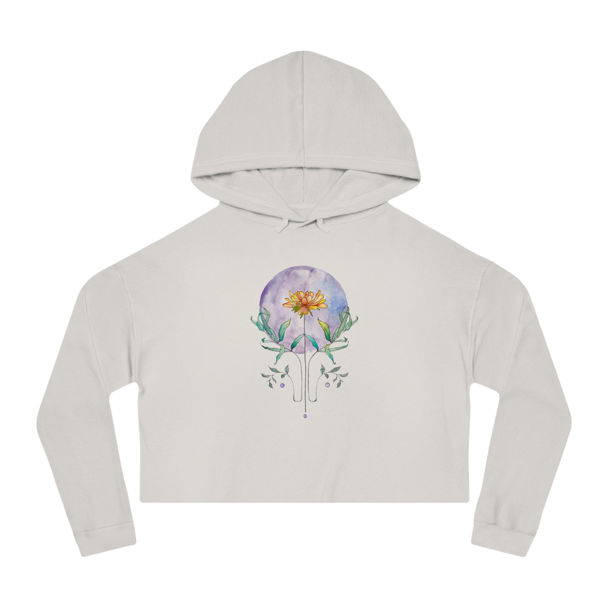 "Novalune Bloom" Cropped Hoodie