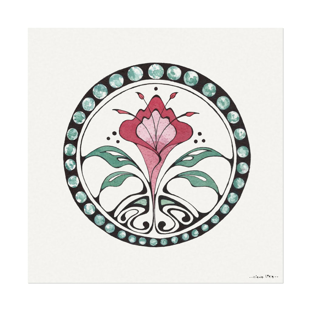 "Dixie Flower" Textured Watercolor Matte Print