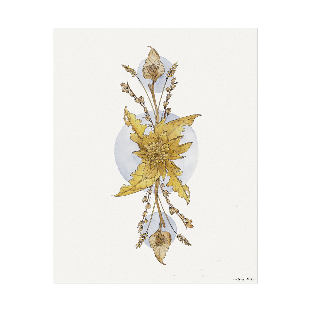 "Black Mountain Bouquet" Watercolor Print — Textured Matte Nature Wall Art