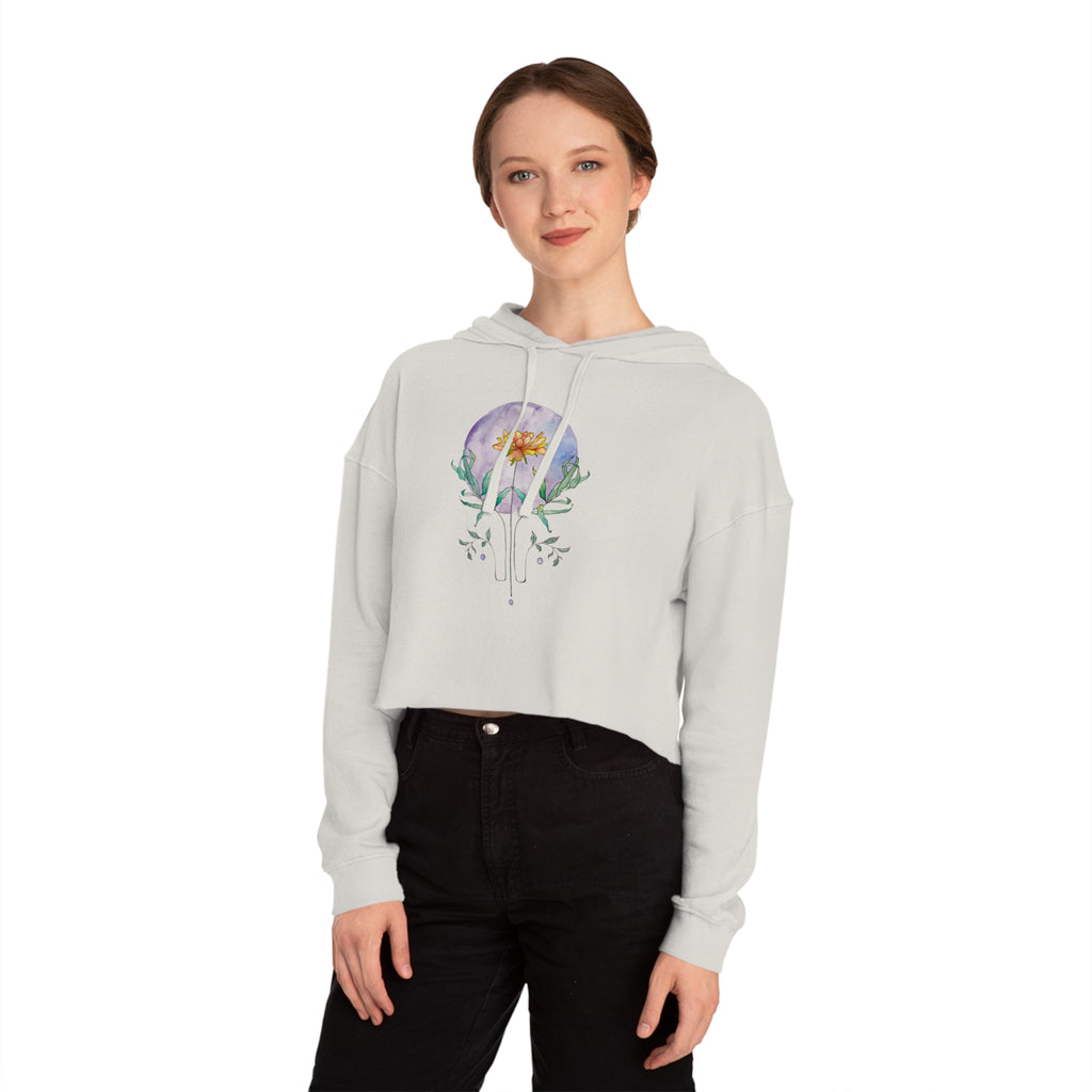 "Novalune Bloom" Cropped Hoodie