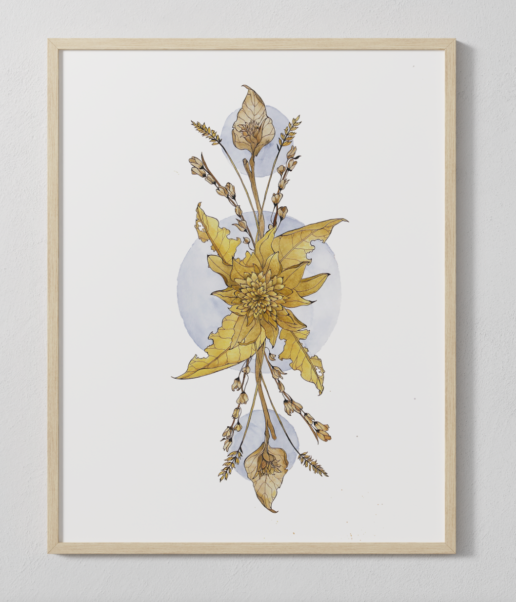 "Black Mountain Bouquet" Watercolor Print — Textured Matte Nature Wall Art