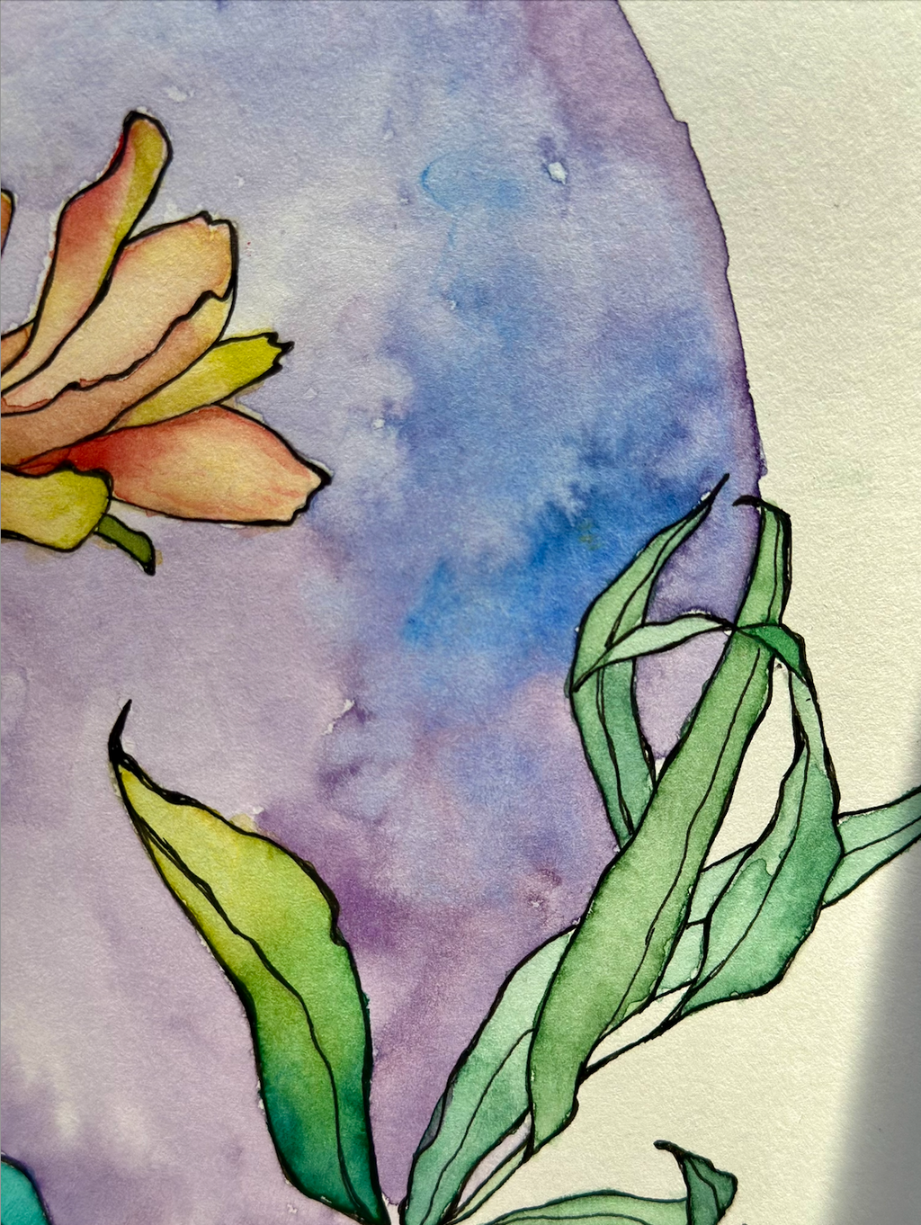"Novalune Bloom" Watercolor Original Botanical Wall Art