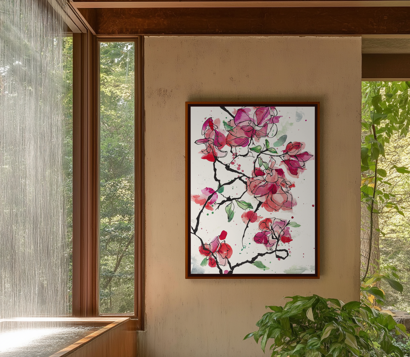 "Zipovilla" Watercolor Print — Textured Matte Nature Wall Art