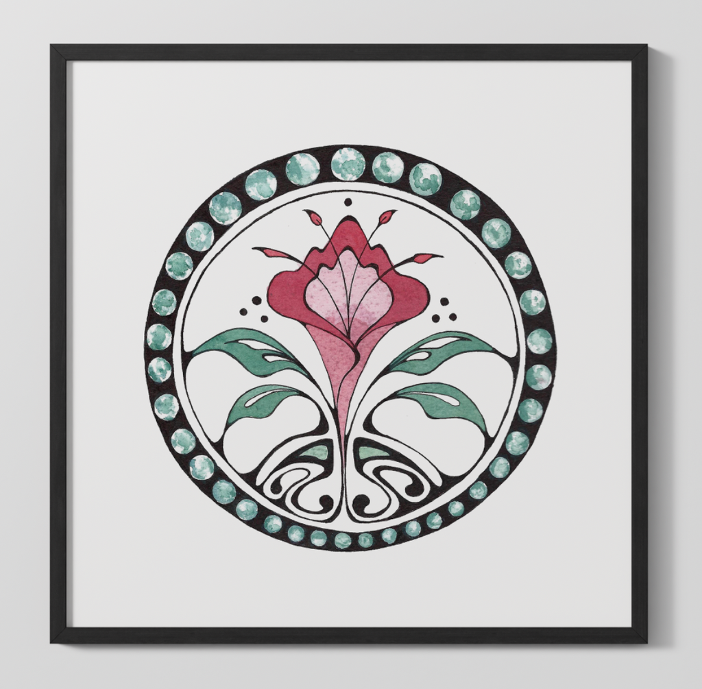 "Dixie Flower" Textured Watercolor Matte Print