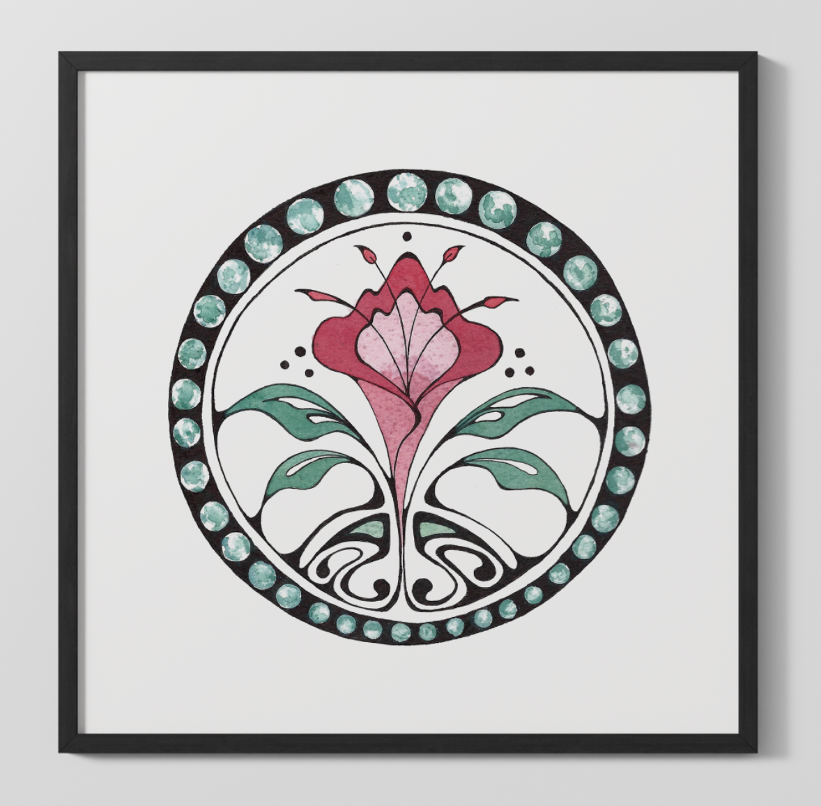 "Dixie Flower" Textured Watercolor Matte Print