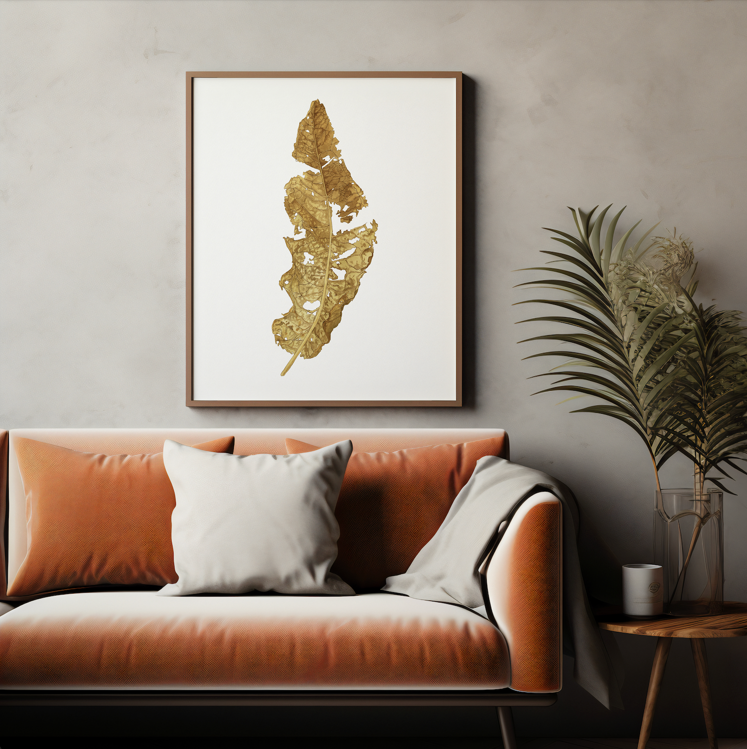 "Wyethia" Leaf Watercolor Print — Textured Matte Botanical Wall Art
