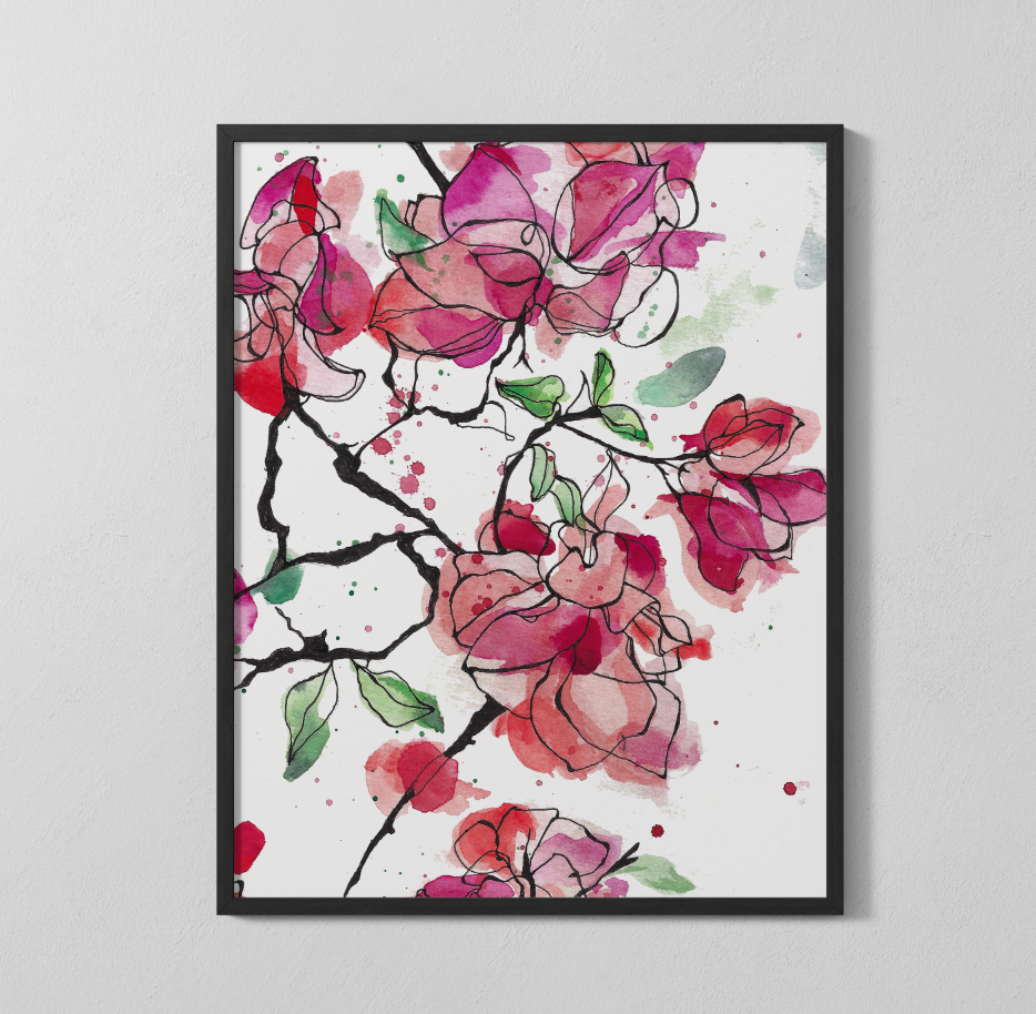 "Zipovilla" Watercolor Print — Textured Matte Nature Wall Art
